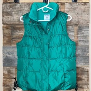 Old Navy Teal Quilted Puffer Vest